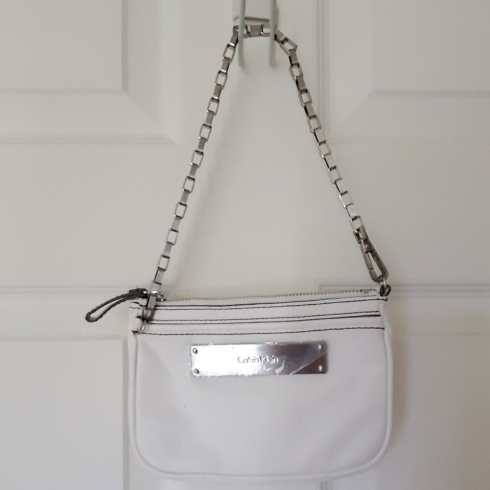 NWOT Calvin Klein kids purse white w/chain strap